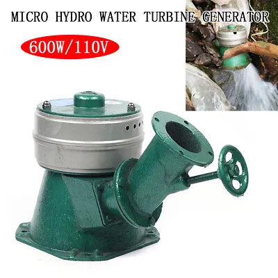 $263 • Buy 600W Water Turbine Generator Kit Mini Hydroelectric Pelton Wheel Power Station!