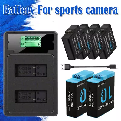 Battery For GoPro Hero 5 6 7 9 10 Go Pro Camera / Charger High Capacity AU STOCK • $33.99