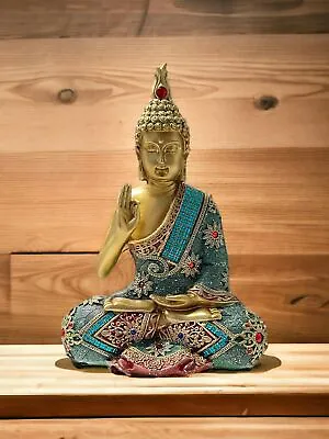SINT Buddha Statue Figurine For Home Decor Zen Sitting Meditating Sculpture B... • $41.39