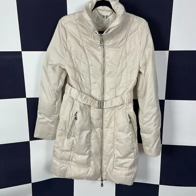 $75 • Buy Forever New Cream Mid Length Puffer Size AUS 10