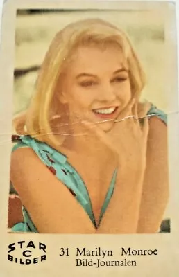 Marilyn Monroe 1962 Dutch Gum Movie Cards Star Bilder C 31 • $12.99