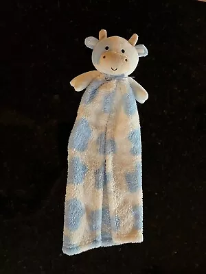 Cutie Pie COW Security Blanket Baby Lovey Plush Blue & White New My First Buddy • $45