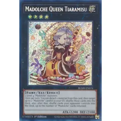 Madolche Queen Tiaramisu - BLMR-EN076 - Secret Rare - 1st Edition - YuGiOh • £0.99