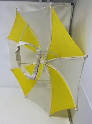 Umbrella Hat Yellow And White • £5