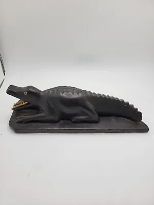 Vintage Hand Carved Wooden Japanese Art Deco Alligator Great Gift ! • $65