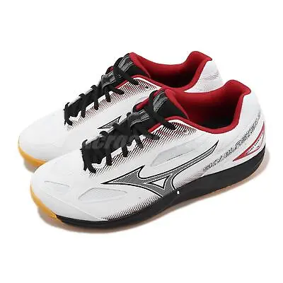 Mizuno Sky Blaster 3 Wide White Black Red Men Unisex Badminton Shoes 71GA2345-01 • $69.99