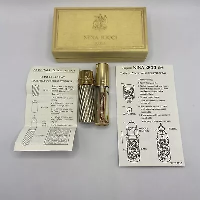 Vintage Nina Ricci Paris Parfums Refillable Purse Spray L'Air Du Temps W/Box • $9.99