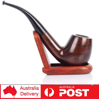 Tobacco Pipe Classic Ebony Wood Tobacco Smoking Pipes 9mm Filter Element • $24.59