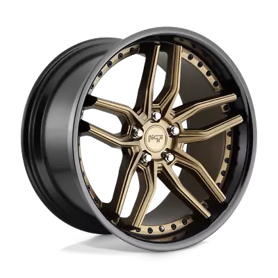 Niche Methos M195 19x8.5 +35 Bronze W/ Black Lip Wheel 5x114.3 5x4.5 (QTY 4) • $1432