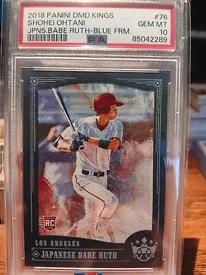 2018 Panini Diamond Kings Shohei Ohtani Rc  Japanese Babe Ruth  Blue  Psa 10 Gem • $225