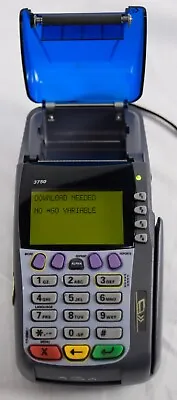 VERIFONE OMNI 3750 DUAL COMM Credit Card Terminal W/Chip Reader Power Cord  • $39