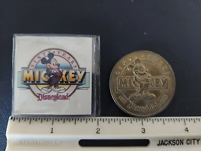 Vintage Mickey Mouse 60 Years Disneyland 1928-1988 Commemorative LE Coin  • $7.99