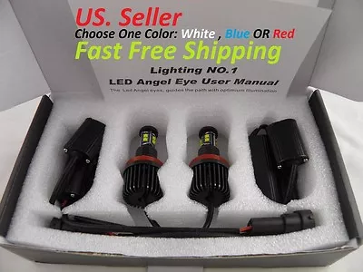 Cree Chips 160W Kit LED H8 Bulbs BMW Angel Eyes Halo DRL E92 E90 X5 Blue OR Red • $29.99