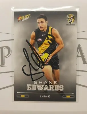 $10 • Buy Richmond Tigers - Shane Edwards Signed Afl 2016 Select Footy Stars Card