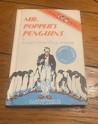 Mr. Popper's Penguins Richard Florence Atwater 1938 Vintage Children's Book HC • $14.99