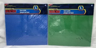 2 Make-It Blocks Building Base Plate Display 10”x10” Lego & Duplo Compatible • $16.69