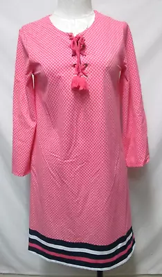 Cabana Life Talbots Knit Dress Swim Cover Up Pink Blue NEW Size Sz Medium Md M • $44.99