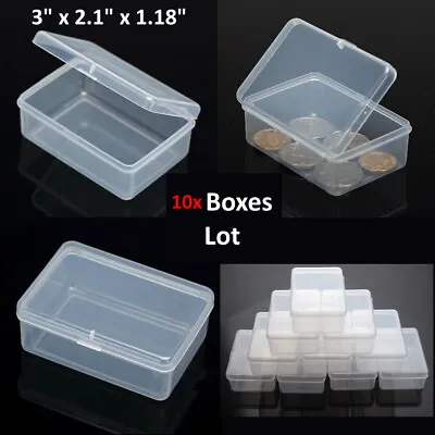 10xPCS Small Plastic Storage Container Boxes Box DIY Coins Screws Jewelry Travel • $10.99