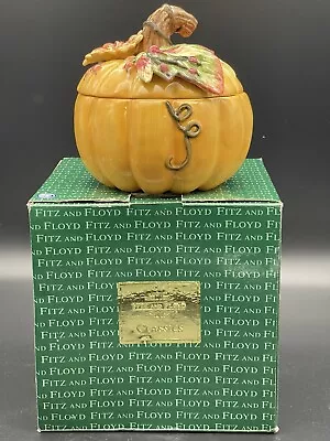 Retired Fitz & Floyd Harvest Heritage Lidded Pumpkin Holiday Thanksgiving Fall • $89.99