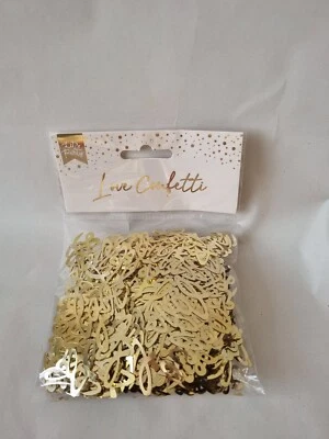 £2.99 • Buy Gold Foil Love Letters Table Confetti 50g Wedding Hen Party Bride Valentines Day