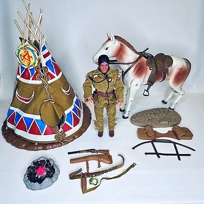 Vintage 1973 Lot Gabriel Scout Tonto's Horse Tonto Figure Teepee And Accessories • $149.95