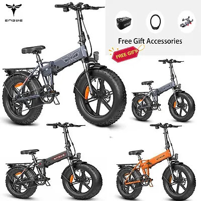$449.99 • Buy ENGWE Foldable Electric Bike For Adult 750W 20  Fat Tires Mountain E-Bicycle New