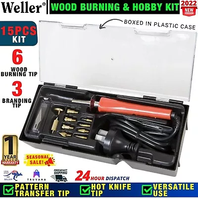 Weller Wood Burning And Hobby Kit 15 Piece Pyrography Craft Art Tool Burner Set  • $84.97