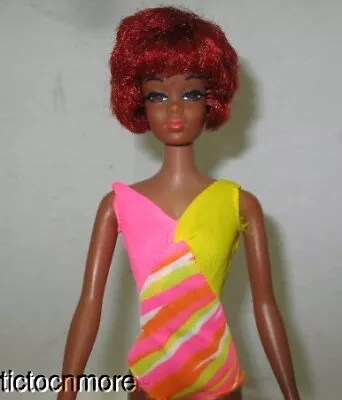 Vintage Mod Barbie Friend Christie Doll Black African American 1119 Suit & Stand • $48