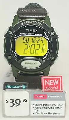 Timex TW4B24400 Men's  Expedition  Chronograph  Watch Alarm Indiglo • $30