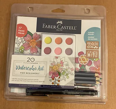 Faber Castell Watercolor Art For Beginners: Pencils Brush Palette Paper  • $15