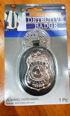 Fake FBI Detective Police Officer Badge On Neck Chain Costume Accessory Party • $9.40