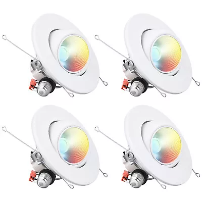 4/8-Pack 6  5CCT LED Gimbal Recessed Light Dimmable • $89.99