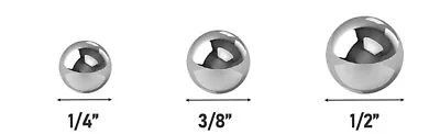 T304 Stainless SS Ball Bearings Loose Inch 5/321/83/167/323/321/43/81/2  • $8