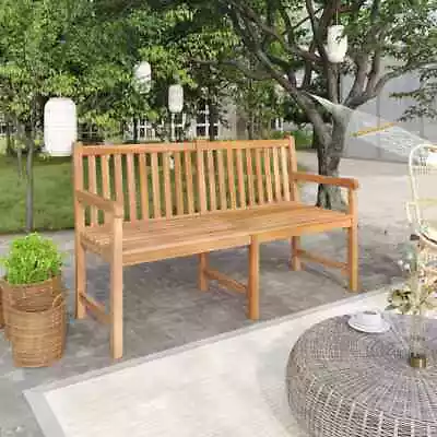 $278.65 • Buy 59.1 Patio Solid Teak Wood Bench Loveseat Chair Garden Balcony Outdoor Furniture