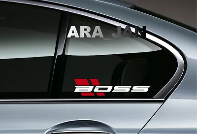 BOSS Decal Sticker Sport Car Racing Stripe Window Emblem Logo Motorsport PAIR • $16.96