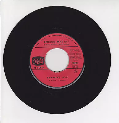 Enrico Macias Vinyl 45 RPM Chanter - Je N'Ai Pas Oublie Jukebox Pathe 2075 Rare • $7.72