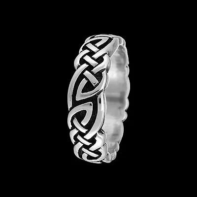 Size 6-925 Sterling Silver Viking Tribal Ring Norse Knots Design Handmade... • $53.99