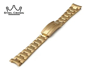 $414.73 • Buy 20mm 21mm Oyster For Rolex Watch Metal Steel Bracelet Strap Band Yellow Gold