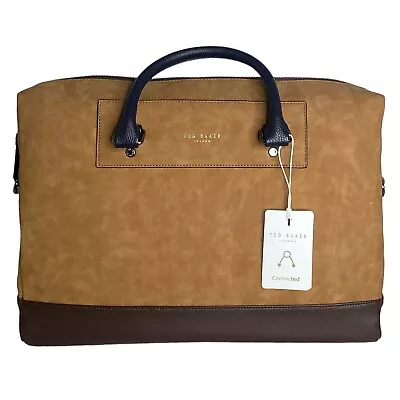 Ted Baker Pu Document Bag | Leather | High Quality Mens Briefcase | Tan • $151.99