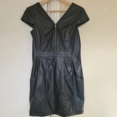 £80 • Buy Eva & Lola Dress Size UK 12 In Black  Leather Look 