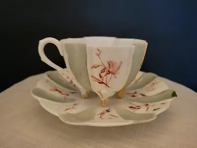 Antique T&V (Tressemann & Vogt) Limoges Porcelain Hand Painted Tea Cup & Saucer • $56.25
