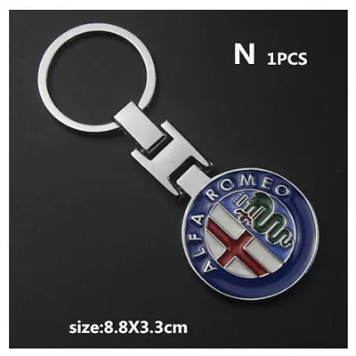 Alfa Romeo Blue Car Keychain Metal Keyring 147 156 159 166 Giulietta Giulia Mito • $23.05