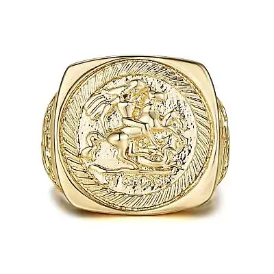 Premium Gold 18K GF Dragon Slayer Ring • £26.99