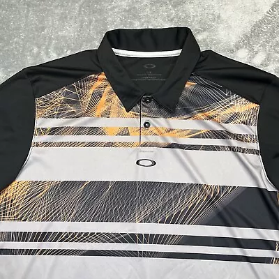 Oakley Golf Polo Shirt Men Large Reg Fit Phoenix Open Waste Management Geometric • $19.93