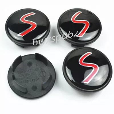 4X 54MM S Logo Wheel Center Cap Car Wheels Hubcap For MINI COOPERS • $14.89