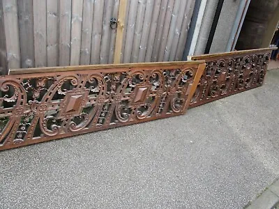 £1600 • Buy OAK Decorative CARVED Reclaimed Stair Panels Panelling 90 X21  Set 2 Matching
