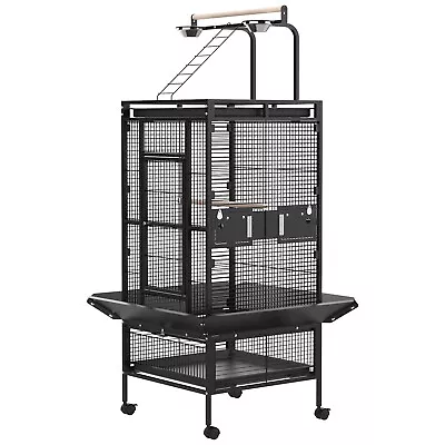 Large Bird Cage 2 Perches Aviary Parrot Budgie Playtop Slide Tray Wheels 153CM • $119.99