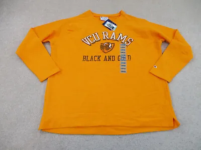 VCU Rams Shirt Womens Large Yellow Basketball Athletic Outdoor Champion Ladies * • $18.88