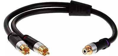 New RCA Y-Adapter 1-Female To 2-Male Audio Cable Splitter For Subwoofer Digital • $13.98