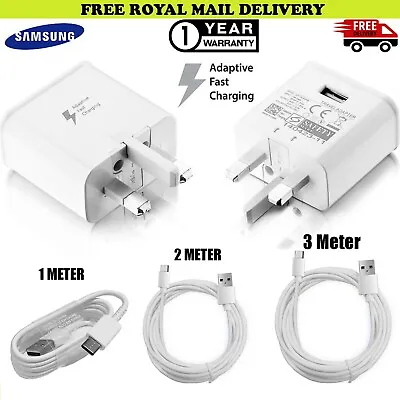 Genuine Samsung Charging Plug & USB-C Charger Cable For Galaxy Phones Lot • £3.99